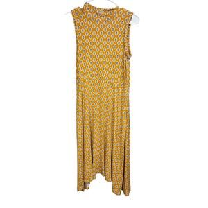 Anthropology Maeve Palais Swing Dress Yellow Small